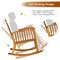 Costway 2PCS Acacia Wood Rocking Chair Garden Lawn W/ Cushion